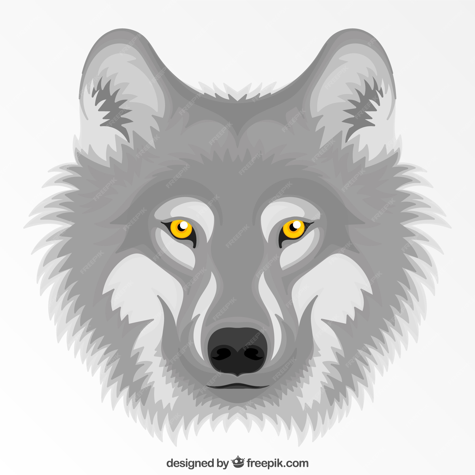 Vectores e ilustraciones de Lobo blanco para descargar gratis | Freepik