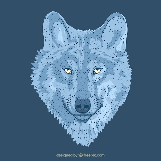 Vector gratuito fondo de lobo ilustrado