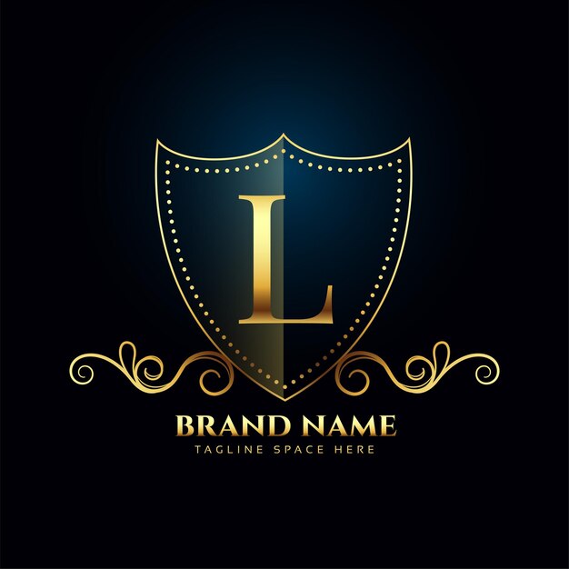 Fondo del logotipo L inicial real para identidad corporativa