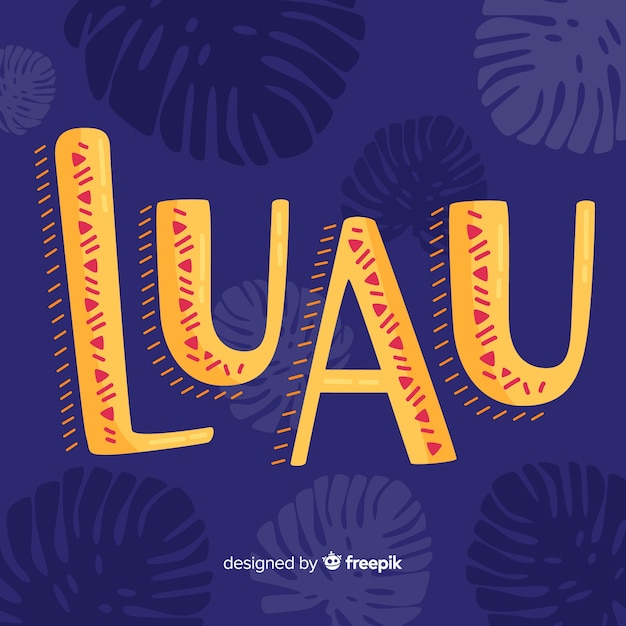 Vector gratuito fondo luau palabra étnica