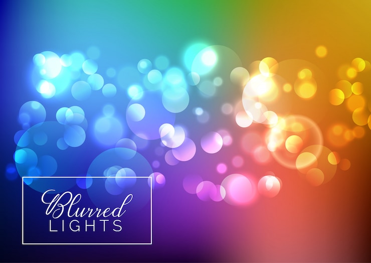 Vector gratuito fondo de luces bokeh borrosa
