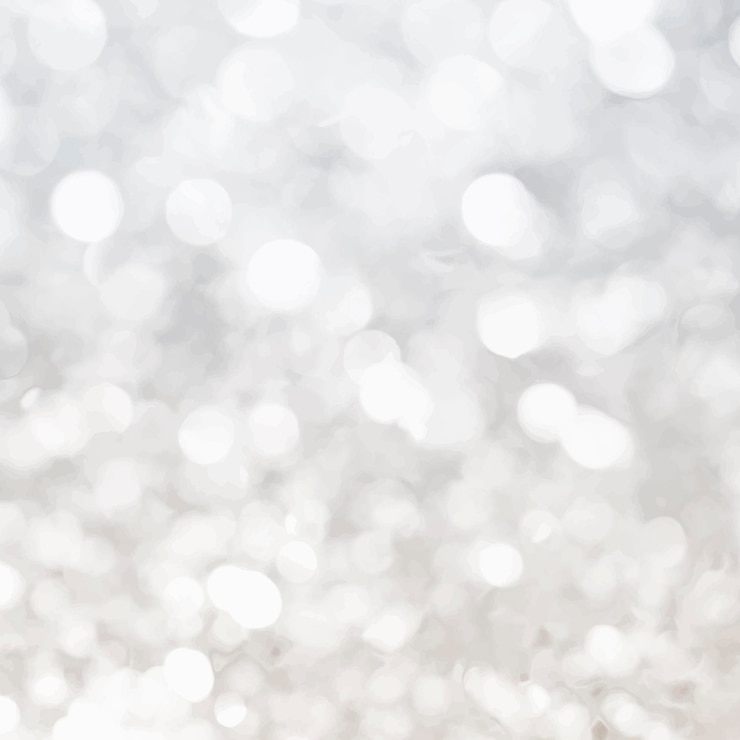Vector gratuito fondo de luces de bokeh de brillo plateado claro