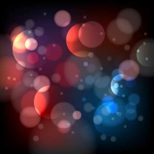 Fondo de luces bokeh Defocused. Efecto abstracto borroso brillante, patrón brillante redondo,