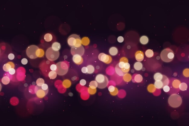 Fondo de luces bokeh realista