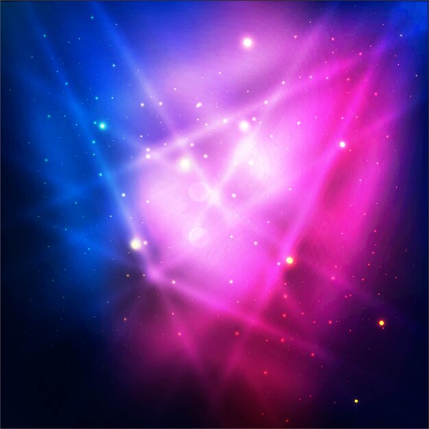 Fondo de luces brillantes azules y rosas
