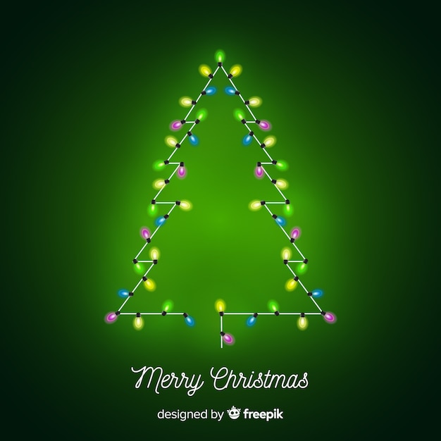 Vector gratuito fondo luces coloridas árbol de navidad