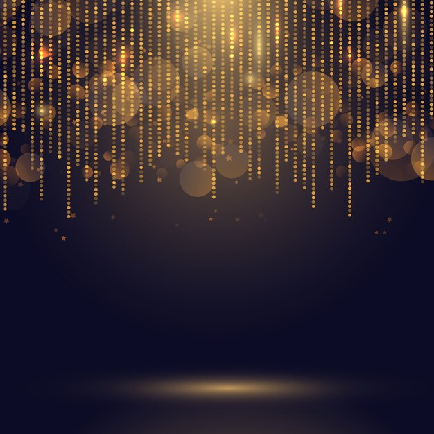 Fondo de luces de Navidad brillante