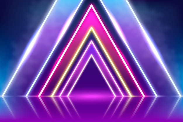 fondo de luces de neón abstractas