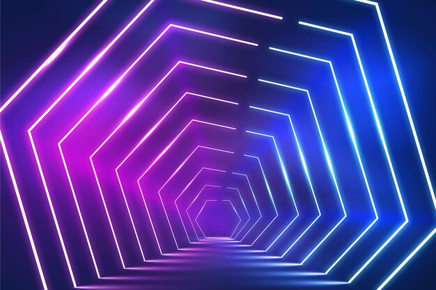 fondo de luces de neón abstractas
