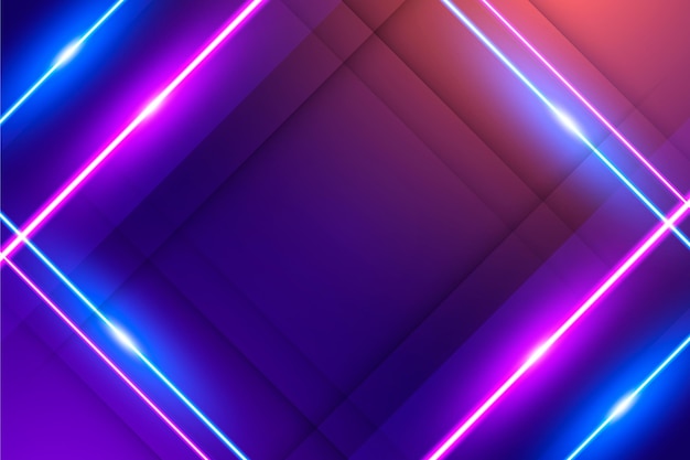 Fondo de luces de neón abstractas
