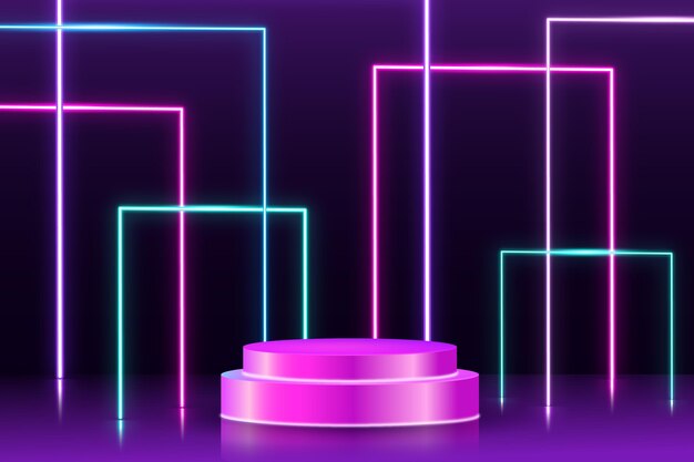 Fondo de luces de neón abstractas