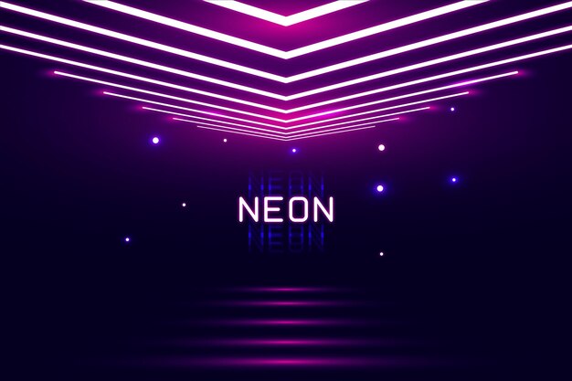 Fondo de luces de neón abstractas