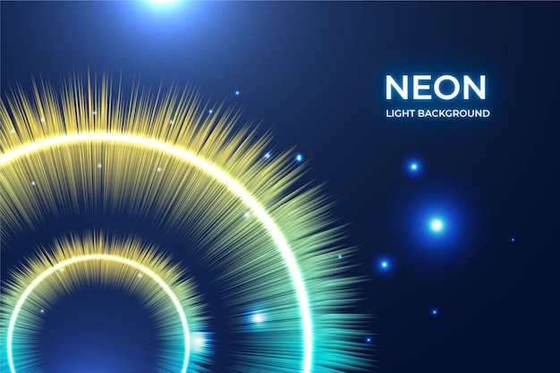 Vector gratuito fondo de luces de neón brillante