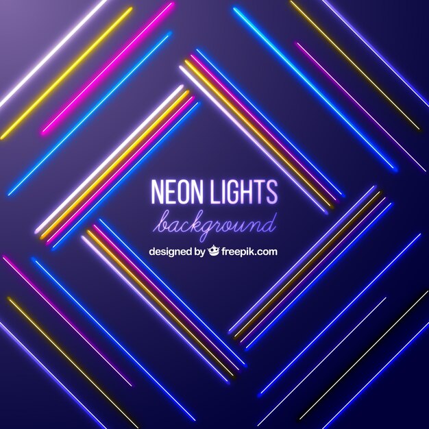Fondo con luces de neón de colores
