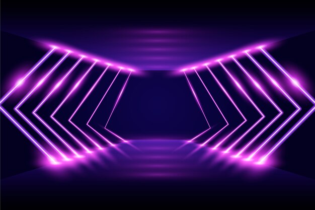 Fondo de luces de neón de estilo abstracto