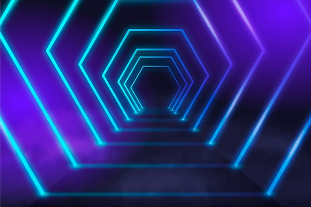Fondo de luces de neón futuristas