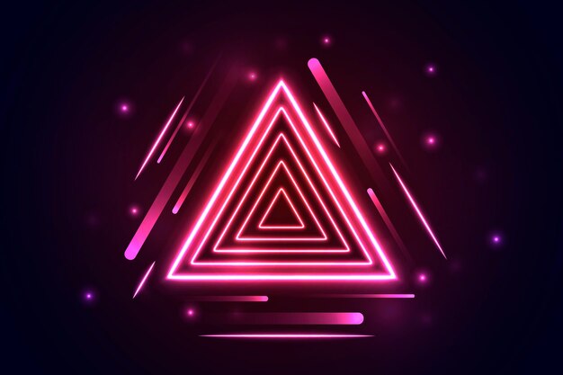 Fondo de luces de neón realistas