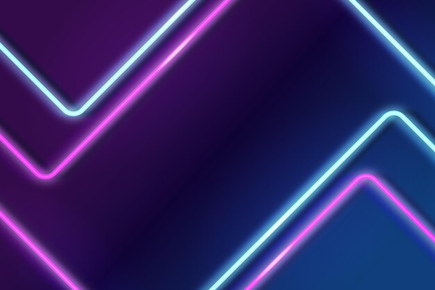 Fondo de luces de neón realistas