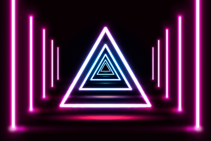 Vector gratuito fondo de luces de neón realistas