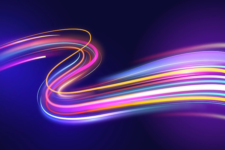 Vector gratuito fondo de luces de neón realistas