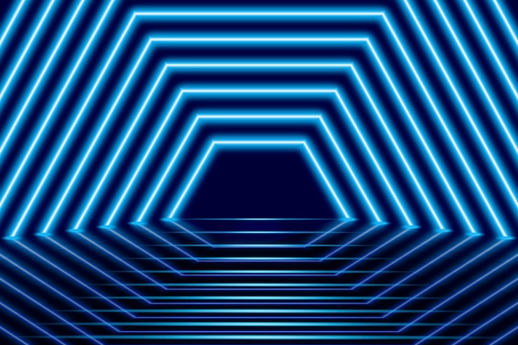 Vector gratuito fondo de luces de neón realistas