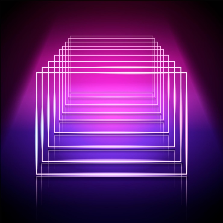 Vector gratuito fondo de luces de neón realistas