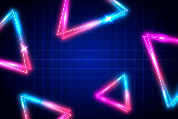 Fondo de luces de neón realistas