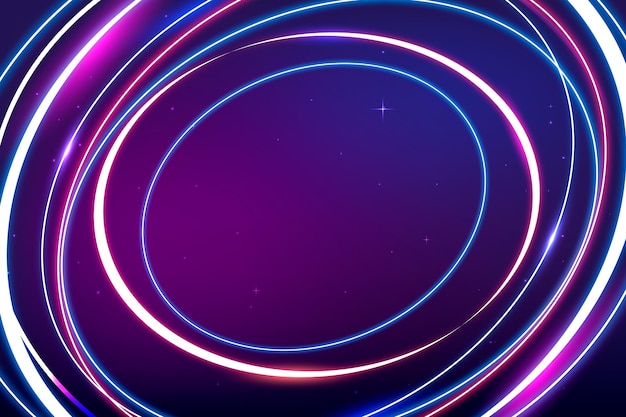 Fondo de luces de neón realistas