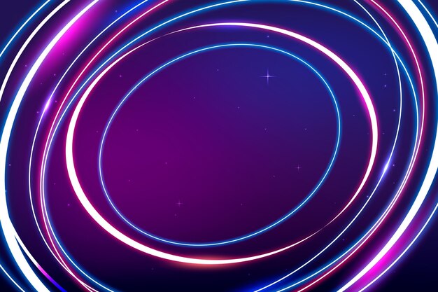 Fondo de luces de neón realistas