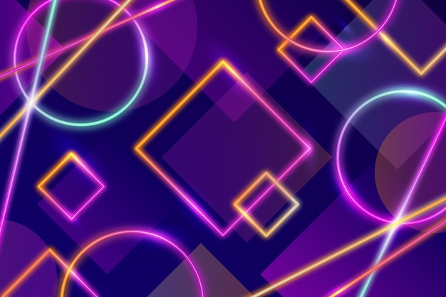 Fondo de luces de neón vívidas