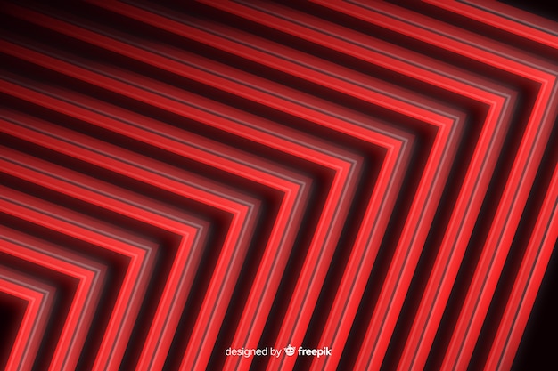 Fondo de luces rojas de estilo geométrico