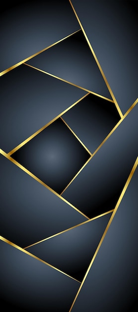 fondo de lujo abstracto negro y dorado con abstracciones