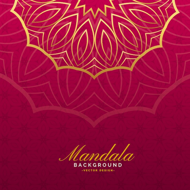 Vector gratuito fondo de lujo con arte de mandala