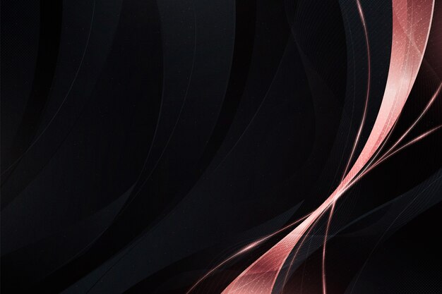 Fondo de lujo degradado con una cinta de oro rosa brillante y realista