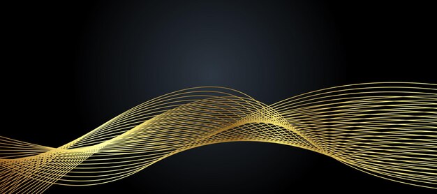 fondo de lujo negro y dorado abstracto vectorial con resúmenes