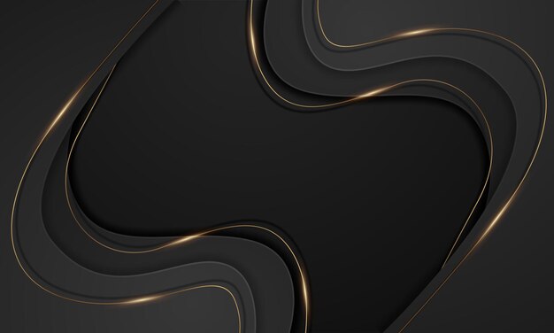 Fondo de lujo negro y dorado