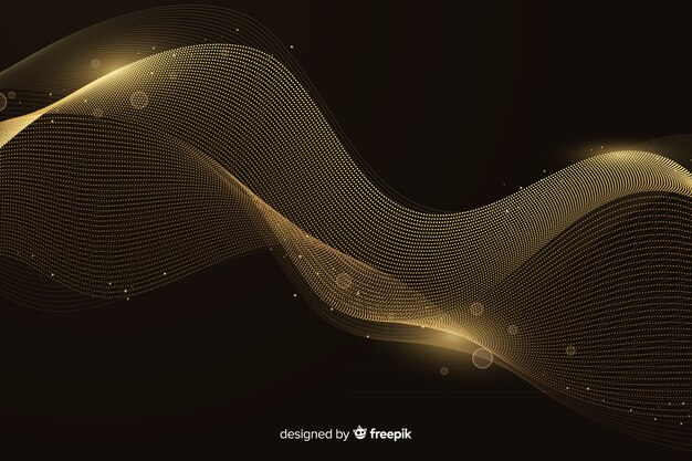Fondo de lujo con onda dorada abstracta