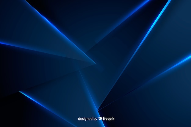 Fondo de lujo poligonal oscuro