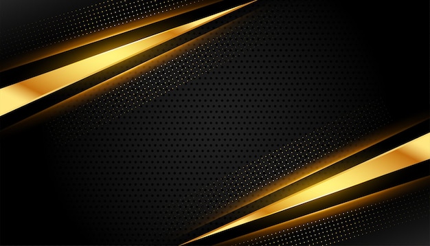Fondo de lujo premium brillante negro y dorado