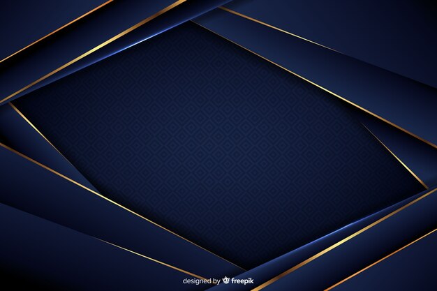 Fondo lujoso con formas abstractas doradas