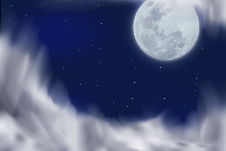 Vector gratuito fondo de luna tonto realista
