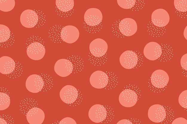 Fondo de lunares rojos dibujados a mano