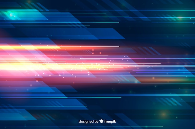 Fondo de luz en movimiento con formas abstractas