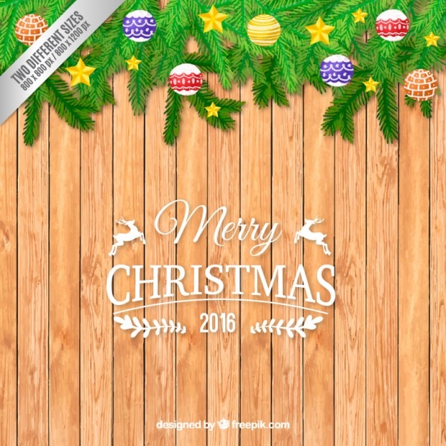 Vector gratuito fondo de madera de navidad