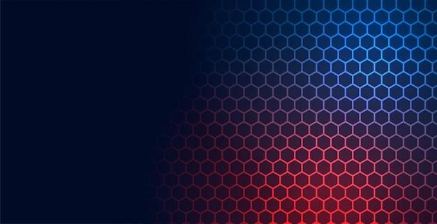 Fondo de malla de patrón de tecnología hexagonal con espacio de texto