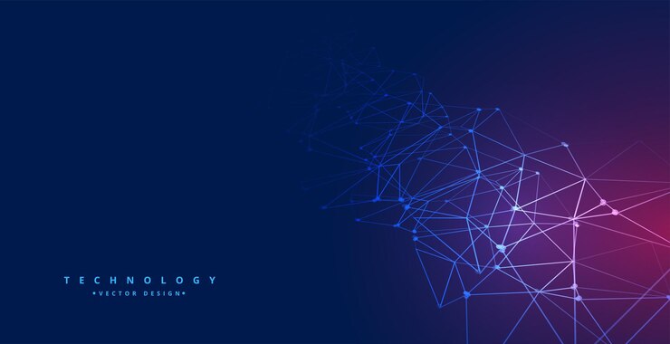 Vector gratuito fondo de malla de tecnología digital abstracta y futurista en estilo low poly