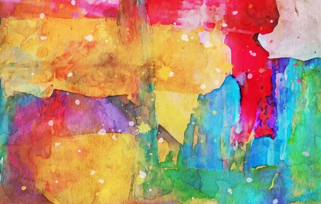 Fondo de manchas de pintura acuarela colorido abstracto