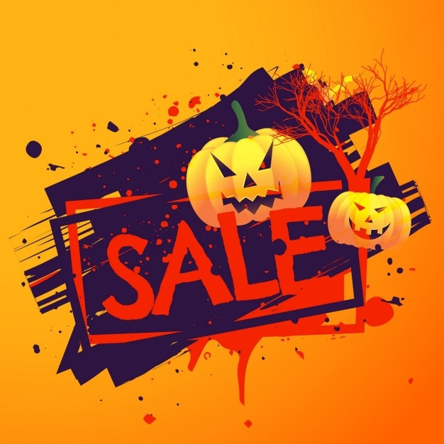 Vector gratuito fondo con manchas de tinta para las ventas de halloween