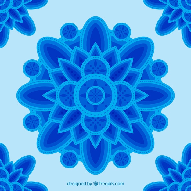 Vector gratuito fondo de mandala azul