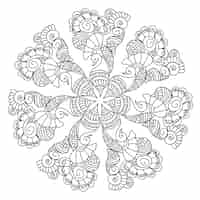 Vector gratuito fondo de mandala en blanco y negro